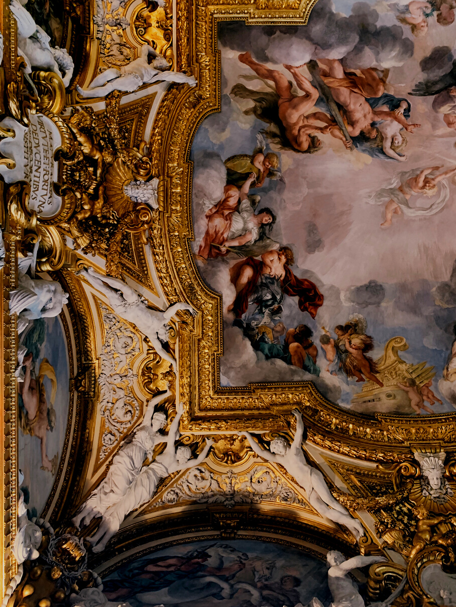 Ornate Fresco on a Ceiling in a Church 